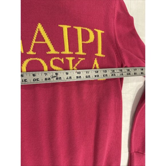 Fuzzi Gambucci Womens Sweater Caipi Roska Puff‎ Sleeve Pink Cotton XS NWT Italy - Picture 6 of 9